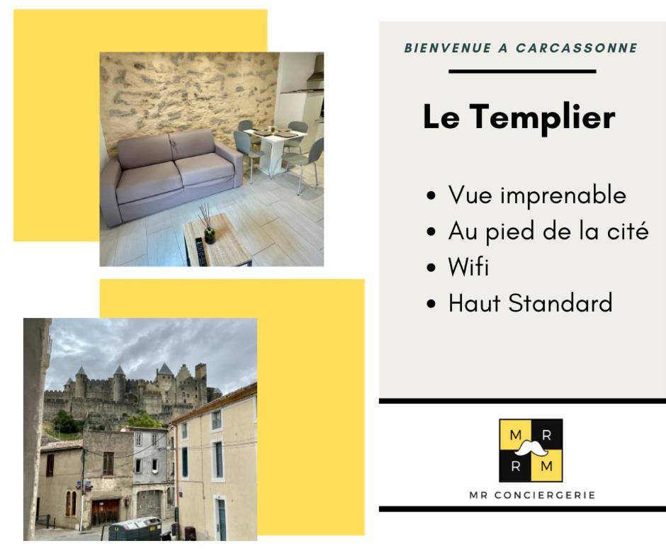 Le Templier Vue Cite Pied Cite Medievale Neuf Carcassonne Eksteriør bilde